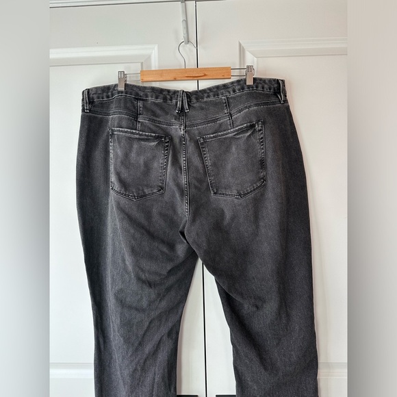 Good American Jeans Plus Size 90s Straight Crossover High Waist Black (Size 20) - Picture 5 of 11